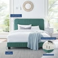 thumbnail image 6 of Modway Celine Channel Tufted Performance Velvet Full Platform Bed in Teal Green, 6 of 7