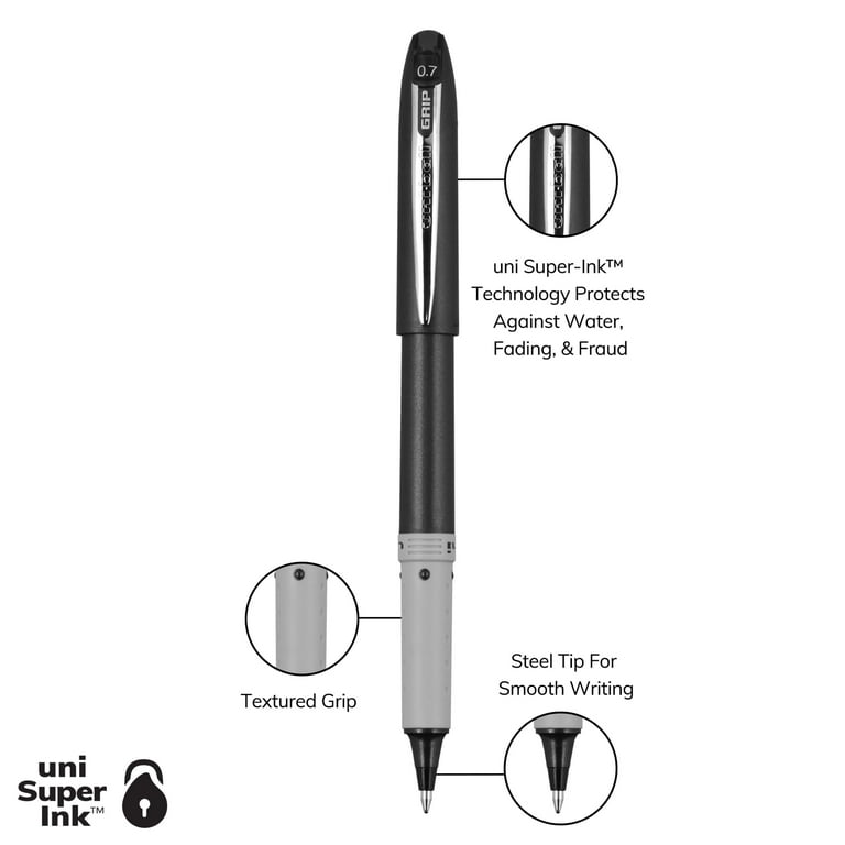 Write Dudes GripZ Petite Pens, Ball Point, 1.0 mm, Black - 3 pens