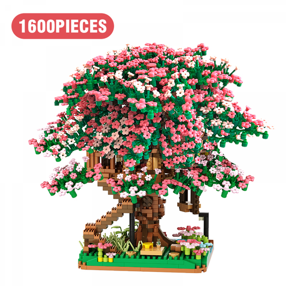 Building Block Set for Adults Bonsai Tree Building Kit with 1600 Mini Building Blocks for Women Christmas Birthday Gifts