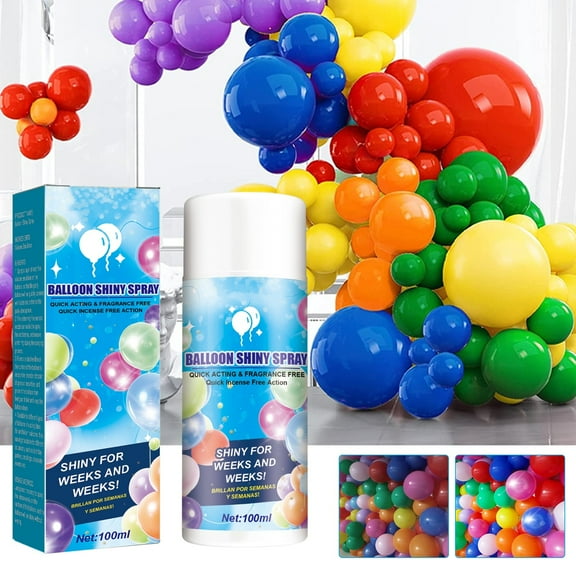 VogueV Balloon Shine Spray for Latex Balloons, High Gloss Party Spray, 100Ml Clear