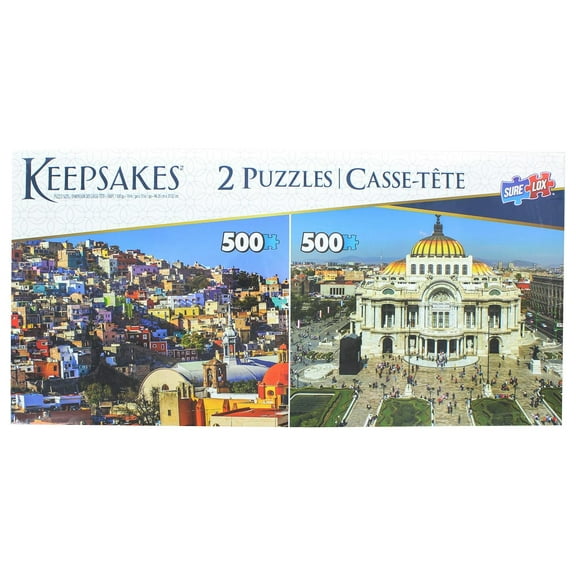 Set of 2 Keepsakes 500 Piece Jigsaw Puzzles | Mexico City / Barranquilla