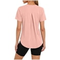 thumbnail image 2 of Snorda Women Quick Dry Workout Top Short Sleeve Athletic Sports Shirt Breathable Going Out Tops for Running Gym Yoga Outdoor Travel Basic Tee Shirts, 2 of 9