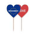 thumbnail image 1 of Lema objetivo diversidad integración Palillos de dientes bandera etiqueta de amor selección de pastelitos, 1 of 4