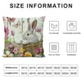 thumbnail image 5 of Awypu  Rectangular Lumbar Pillow Covers, Bunny Tulip Easter Egg Wood Grain Butterfly Cotton Linen Couch Throw Pillow Cases Home Decor for Bedroom, Sofa, Car Seat, 5 of 5