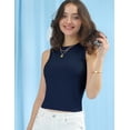 thumbnail image 4 of Doublju Womens Sleeveless Crew Neck Soft Modal Cool Tank Top With Plus Size, 4 of 4
