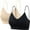 Black, variant on ZHENHONG Lady's Two Piece Set Seamless Top Strap Breast Pad Thread Plus Size Underwear Wireless Bras for Women