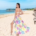 thumbnail image 5 of Women Sarong Wraps Hand Drawn Flower Swimsuit Beach Pareo Bikini Coverups Skirt M, 5 of 7