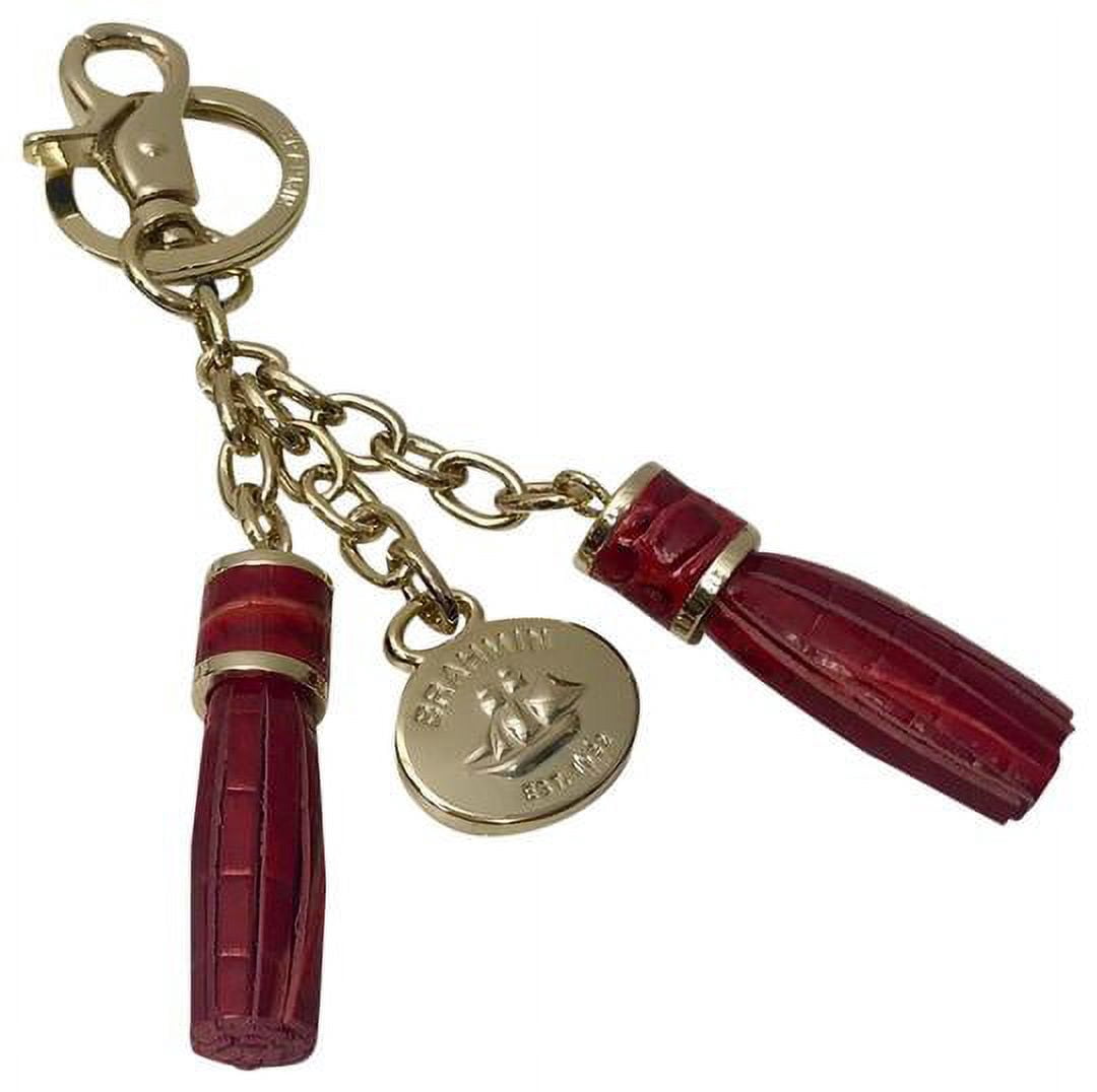 Brahmin Tassel Key Ring Lava