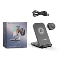 thumbnail image 2 of Cargador inalámbrico Compatible Teléfono Smart Watch Auricular Carga Dock Dock Estación Multifuncional Travel Stand Pad con cable 15w Yuarrent EL005858-00B, 2 of 7
