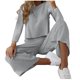 thumbnail image 2 of ICHUANYI Clearance Women's Summer New Solid Color Fashion Set Casual Solid Cotton Linen Sleeveless Two Piece Set(Gray, XL) ICHUANYI WER2023081501846, 2 of 6