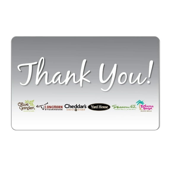 Darden® Restaurants Thank You Gift Card Gray (Email Delivery)