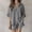 Gray women's plus size 2 piece sets a1, variant on Cagogo Women's Plus Size 2 Piece Sets V Neck Short Sleeve Shirt Loose Casual Summer Outfits Solid Basic Tops with Shorts Matching Lounge Travel Airport Clothes, Dark Gray XL