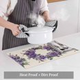 thumbnail image 6 of Placemat Set of 4 Retro Wreath Placemats for Dining Table Purple Flower Washable Table Mats for Kitchen and Party Decor Indoor & Outdoor Use, 6 of 8