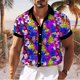 thumbnail image 1 of Camisa hawaiana de coco para hombre ropa informal con estampado floral en HD suave cómoda de talla grande de alta calidad estilo nuevo, 1 of 6