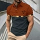 thumbnail image 1 of Blusa y camisa de manga corta con cuello vuelto para hombre, blusa de manga larga con solapa y botones estampados, blusa de poliéster para hombre, 1 of 5