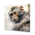 thumbnail image 2 of Designart "Untamed Monkey II" Animals Metal Art Living Room, 2 of 5