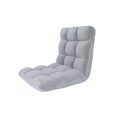 thumbnail image 3 of Grey Microplush Recliner Chair - Foam Filling, Steel Tube Frame, Armless, 3 of 9
