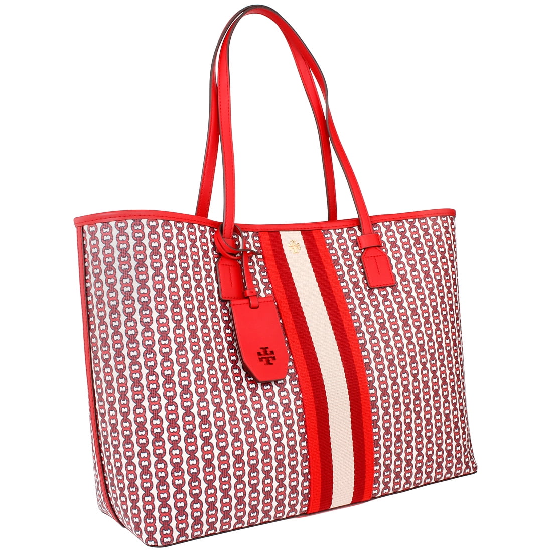 Tory Burch Gemini Ladies Large Liberty Red Canvas Tote Bag 53303-939 -  