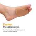 thumbnail image 4 of Almohadillas de gel para el metatarso - 1 par - con almohadilla para el antepié de metatarsalgia - para aliviar el dolor de la bola del pie - Tamaño: Pequeño mediano, 4 of 5