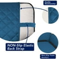 thumbnail image 3 of Housse de Sofa Matelassée Réversible, Protège-Meubles Résistant à l'Eau, Housse de Canapé Lavable avec Mousse Antidérapante et Sangles Élastiques pour Enfants, Animaux (Sofa Surdimensionné, Bleu Paon/beige), 3 of 7