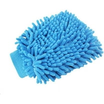 Car Wash Mitt Works as Car Wash Sponge Microfiber Car Household Washing Cleaning Soft Anti Scratch Ultra Absorbent Microfiber Mitt for Cars, Trucks, Boat & Motorcycle Sky Blue Medium