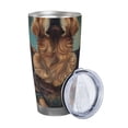 thumbnail image 2 of Fotbe Tree Meditating Golden Retriever Pattern 20 oz Tumbler Stainless Steel Vacuum Insulated Coffee Ice Cup Double Wall Travel Flask Leak-proof Coffee Cup-Straw Three-piece Set, 2 of 8