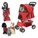 thumbnail image 2 of Carriola Plegable Mascotas Perros Gatos Pet Houzer  Rojo, 2 of 9