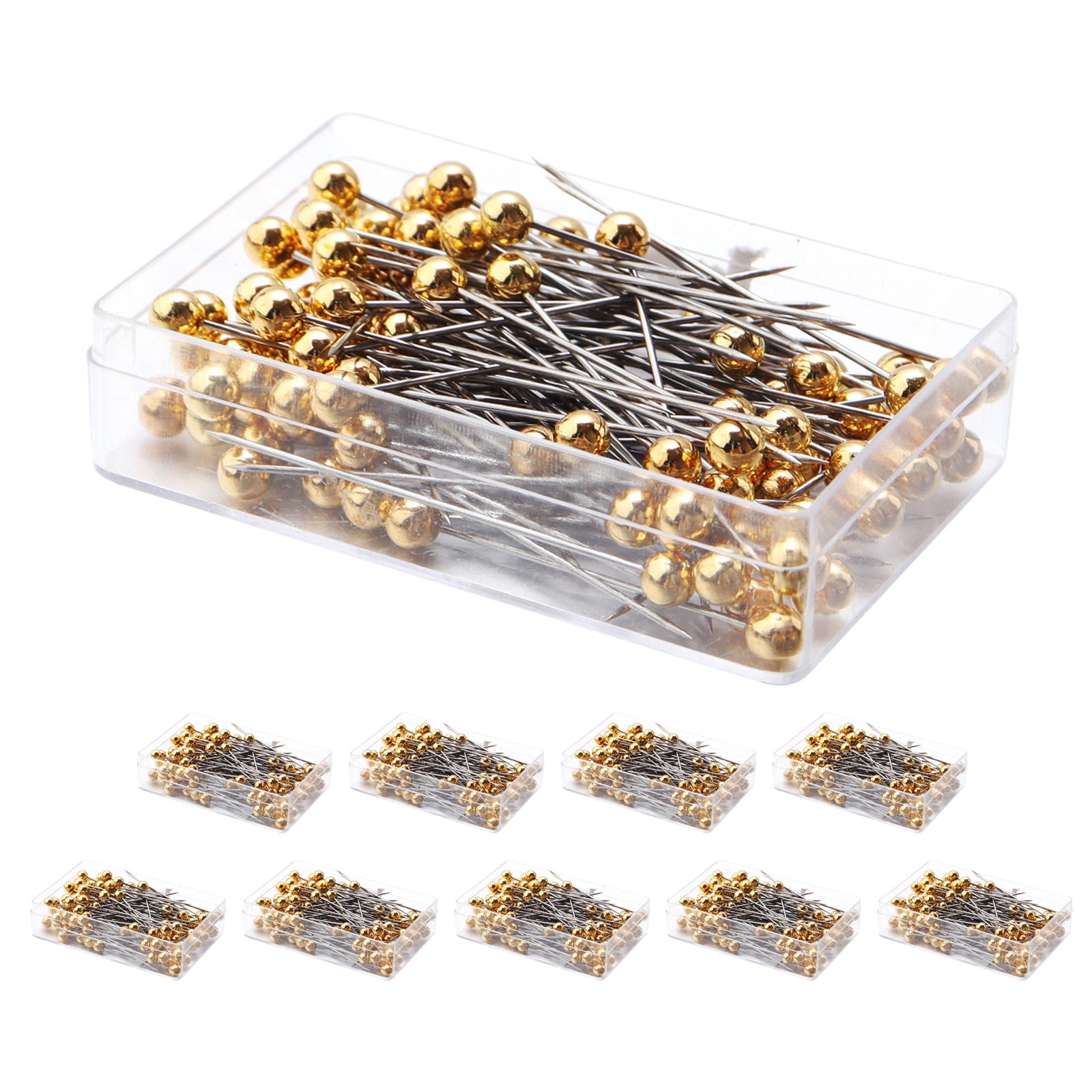 OFFIGAM Straight Sewing Pins 1000 Count Stainless Steel Pins for Sewing Quilting Craft Projects