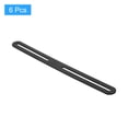 thumbnail image 3 of 6Pcs Adjustable Flat Mending Plate Support with Slot, 11.02 x 0.94 Inch Stainless Steel Slotted Straight Brace Brackets for Wooden Furniture, Black, 3 of 6