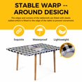 thumbnail image 4 of Easter Table Cloths for 3 Foot Rectangle Tables, Spring Bunny Botanical Blooms Flowers Black Plaid Patio Waterproof Elastic Fitted Tablecloths, Washable Rectangular Table Cover for Camping, 4 of 8