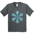 thumbnail image 3 of Inktastic Icy Blue Winter Snowflake Youth T-Shirt, 3 of 5