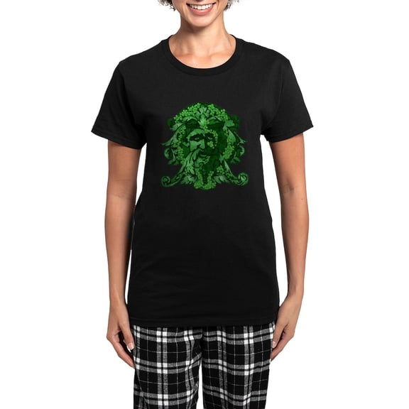 CafePress - Green Man: Metamorphosis Women's Dark Pajamas - Women's Short Sleeve Print T-Shirt and Pants Dark Cotton Pajama Set