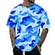 thumbnail image 1 of Fashion Men's Short Sleeve Round Neck Printed Top Blouse 2XL, 1 of 5