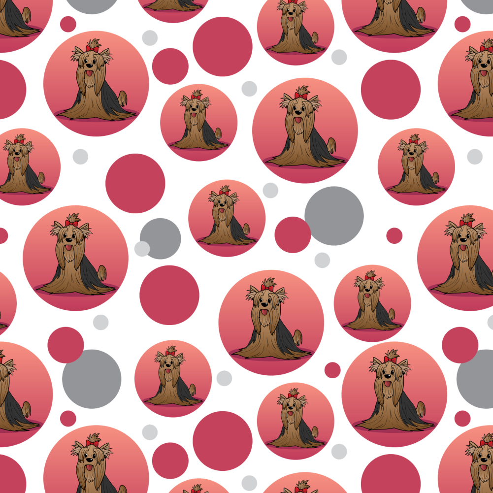 Yorkie Wrapping Paper Yorkshire Terrier Yorkie with Bow Premium Gift Wrap Wrapping Paper Roll ...