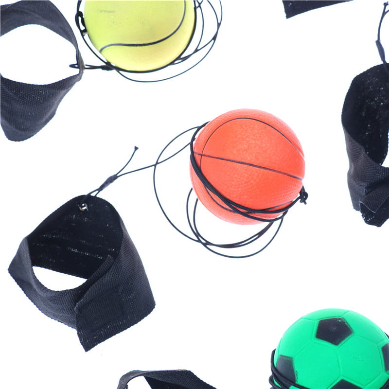 60mm Bouncy Wrist Band Ball Elastic Rubber Ball Wrist Bounce Ball HD`UK 
