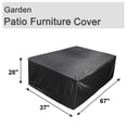 thumbnail image 3 of Outdoor Patio Furniture Cover Waterproof Dining Coffee Table Chair Couch Cover All Weather Sun Rain Snow Protection with Drawstring, 67x37x28 inch, 3 of 9