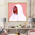 thumbnail image 2 of Beautiful Abstract Smiling Afro African Woman With Vitiligo 30 in x 30 in Framed Painting Canvas Art Print, by Designart, 2 of 5