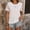 White womens tops, variant on pimelu Womens Tops Dressy Tops for Women Elegant Lace Patchwork Trim Hollow out Tunic Tees Summer Trendy Solid Blouses Ladies Round Neck Short Sleeve Shirts