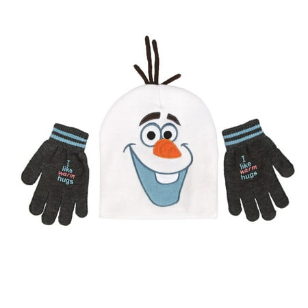 Disney Frozen Olaf Beanie and Stripe Glove Set