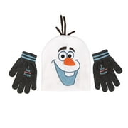 Disney Frozen Olaf Beanie and Stripe Glove Set