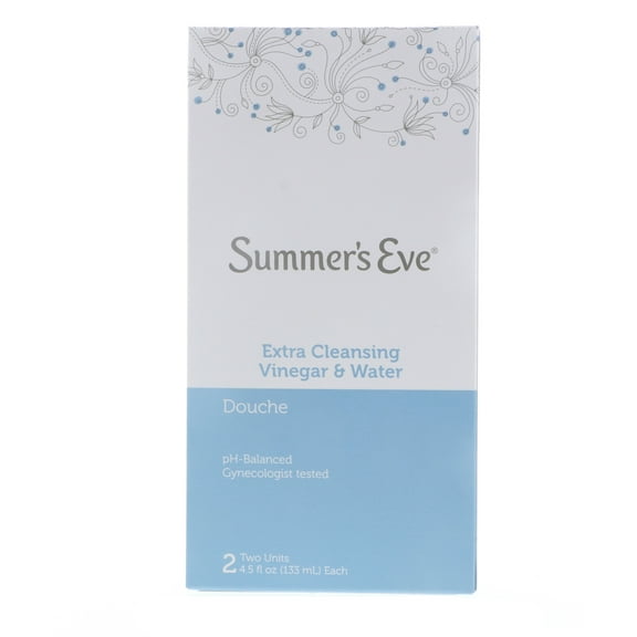Summer's Eve Extra Cleansing Vinegar & Water Douche, 2 Count, 4.5 oz Each 3 Pack