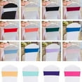 thumbnail image 3 of 10/50/100PCS Spandex Stretch Chair Bands Sashes Elastic Chair Sashes Bows for Wedding Party Event Ceremony Reception Banquet Decorations (Pink, 50), 3 of 3