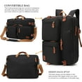 thumbnail image 4 of CoolBELL Convertible Backpack Messenger Bag Shoulder Bag Laptop Case Handbag Business Briefcase Multi-Functional Travel Rucksack Fits 17.3 Inch Laptop for Men/Women (Black), 4 of 5