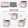 thumbnail image 4 of Set of 6 Collapsible Oxford Fabric Storage Cubes with Handles, Foldable Closet Organizer Bins for Clothes, Toys, Shelves, Home & Kitchen Goose Love Heart, 4 of 7