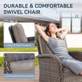 thumbnail image 3 of Giantfurnni 3PCS Patio Wicker Furniture Set Outdoor Rattan Swivel Rocking Chairs with Side Table Outdoor Glider Rocker Bistro Set with Cushions, 3 of 10