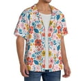 thumbnail image 2 of Sikiie Floral Ditsy Men's Wrinkle Free Untucked Cuban Shirt Business Casual Button Down Shirts Short Sleeve Shirt3X-Large, 2 of 5