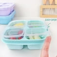 thumbnail image 5 of Giyblacko 3PCS Snack Containers Reusable 4 Compartment Divided Food Storage Containers Divided Lunchable Container For School Work And Travel (3Color), 5 of 8