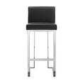 thumbnail image 2 of Sie 24 Inch Counter Height Chair, Nailhead Trim, Gray Fabric, Black Wood, 2 of 5