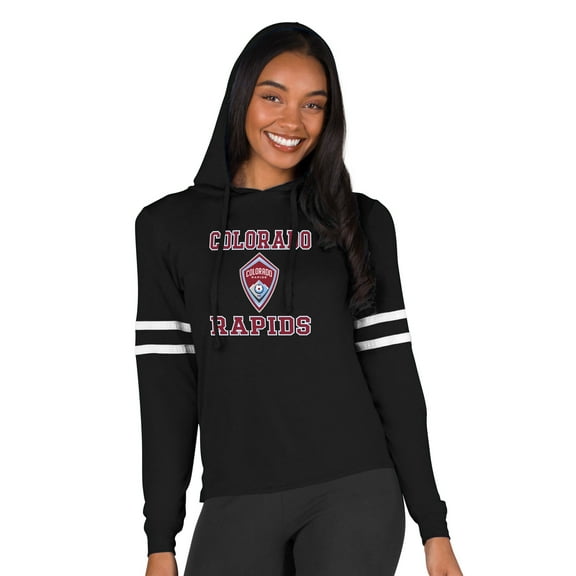 Women's Concepts Sport Black Colorado Rapids Marathon-Hoodie Top