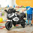 thumbnail image 3 of Costway 6V Kids Motorcycle with Music, Horn, Detachable Training Wheels & LED Headlights White, 3 of 11